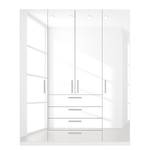 Armoire à portes battantes Skøp II Blanc brillant - 181 x 222 cm - 4 portes - Basic