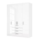 Armoire à portes battantes Skøp II Blanc brillant - 181 x 236 cm - 4 portes - Basic