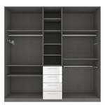 Drehtürenschrank SKØP II Hochglanz Weiß - 225 x 222 cm - 5 Türen - Premium