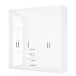 Armoire à portes battantes Skøp II Blanc brillant - 225 x 236 cm - 5 portes - Basic