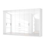 Armoire à portes battantes Skøp II Blanc brillant - 360 x 222 cm - 8 portes - Confort