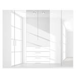 Armoire à portes battantes Skøp II Blanc brillant / Miroir en cristal - 270 x 222 cm - 6 portes - Basic