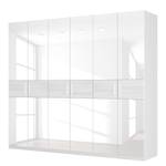 Armoire à portes battantes Skøp II Blanc brillant / Bois de structure blanc - 270 x 236 cm - 6 portes - Classic