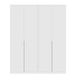 Draaideurkast Skøp II wit matglas - 181 x 222 cm - 4 deuren - Premium