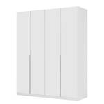 Armoire à portes battantes Skøp II Verre mat blanc - 181 x 222 cm - 4 portes - Classic