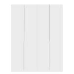 Armoire à portes battantes Skøp II Verre mat blanc - 181 x 236 cm - 4 portes - Confort