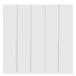 Armoire à portes battantes Skøp II Verre mat blanc - 225 x 222 cm - 5 portes - Basic