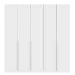 Armoire à portes battantes Skøp II Verre mat blanc - 225 x 236 cm - 5 portes - Premium