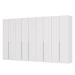 Armoire à portes battantes Skøp II Verre mat blanc - 405 x 236 cm - 9 portes - Basic