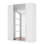 Armoire à portes battantes Skøp II Verre blanc mat / Miroir en cristal - 181 x 236 cm - 4 portes - Confort