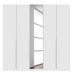 Armoire à portes battantes Skøp II Verre blanc mat / Miroir en cristal - 225 x 222 cm - 5 portes - Basic