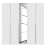 Armoire à portes battantes Skøp II Verre blanc mat / Miroir en cristal - 225 x 236 cm - 5 portes - Basic