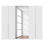 Armoire à portes battantes Skøp II Verre blanc mat / Miroir en cristal - 270 x 222 cm - 6 portes - Confort