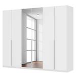 Drehtürenschrank SKØP II Mattglas Weiß/ Kristallspiegel - 270 x 222 cm - 6 Türen - Classic