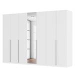 Armoire à portes battantes Skøp II Verre blanc mat / Miroir en cristal - 315 x 222 cm - 7 portes - Confort