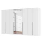 Armoire à portes battantes Skøp II Verre blanc mat / Miroir en cristal - 360 x 222 cm - 8 portes - Classic