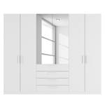 Armoire à portes battantes Skøp III Blanc alpin / Miroir en cristal - 270 x 222 cm - 6 portes - Confort