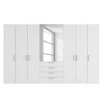 Armoire à portes battantes Skøp III Blanc alpin / Miroir en cristal - 360 x 222 cm - 8 portes - Basic