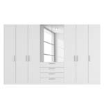 Armoire à portes battantes Skøp III Blanc alpin / Miroir en cristal - 360 x 222 cm - 8 portes - Confort