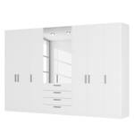 Armoire à portes battantes Skøp III Blanc alpin / Miroir en cristal - 360 x 236 cm - 8 portes - Classic