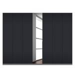 Armoire à portes battantes Skøp Verre noir mat / Miroir en cristal - 315 x 236 cm - 7 portes - Confort