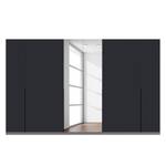 Drehtürenschrank SKØP Mattglas Schwarz/ Kristallspiegel - 360 x 236 cm - 8 Türen - Basic