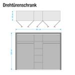 Drehtürenschrank Treve Schwarzeiche Dekor / Schlammeiche Dekor