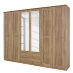 Armoire à portes battantes Utrecht II Imitation chêne de Sonoma Avec miroir 226 cm 5