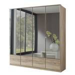 Drehtürenschrank Rajmi Eiche Sägerau Dekor - Schrankbreite: 135 cm - 3 Spiegel