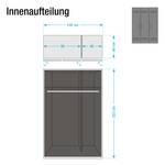 Drehtürenschrank Workbase I Industrial Print Optik/Graphit - 3 Türen