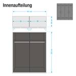 Draaideurkast Workbase I industrial print look/grafietkleurig - 4 deuren