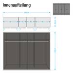 Drehtürenschrank Workbase I Industrial Print Optik/Graphit - 6 Türen