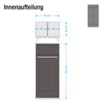 Drehtürenschrank Workbase I Industrial Print Optik/Graphit - 2 Türen