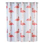 Rideau de douche Flamingo Flex Fibres synthétiques - Blanc / Rose vif