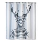 Rideau de douche Mr. Deer Flex Fibres synthétiques - Blanc / Noir