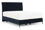 Boxspringbett BASALIC Blau - Breite: 160 cm