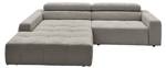 Ecksofa RENO Grau - Armlehne davorstehend links - Ecke davorstehend links