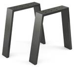 Pieds de table Loft 45x42cm lot de 2 Noir - Métal - 45 x 42 x 8 cm