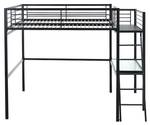 Lit mezzanine CASUAL Gris - Métal - 146 x 197 x 254 cm