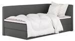 Boxspringbett MITTO CONTI TWIN Dunkelgrau - Breite: 80 cm - H4