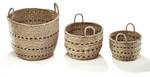 3tlg. Set Dekokorb SEAGRASS3SET Braun - Naturfaser - 45 x 35 x 45 cm