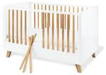 Ensemble de chambre de bébé Pan Kids 3 éléments - Blanc / Chêne - Largeur : 1 cm