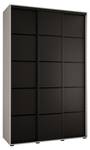 ARMOIRE À PORTES COULISSANTES DAVOS 4 Noir - Blanc - Largeur : 150 cm