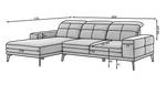 Ecksofa TORREN Ecru - Ecke davorstehend rechts