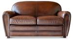 2-Sitzer Sofa English Coffee Braun - Echtleder - 84 x 77 x 150 cm