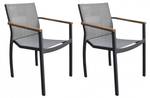 2 chaises de jardin - BAXI Gris - Textile - 57 x 86 x 59 cm