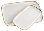 Servier-Platte Pintar (2-tlg) Beige - Braun - Porzellan - 20 x 1 x 31 cm