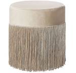 Pouf VIRGINIA Beige - Grau - Textil - 36 x 38 x 36 cm