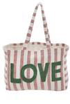 Strandtasche Love Beige - Textil - 73 x 49 x 37 cm