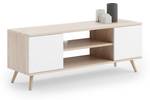 Meuble tv FOCUS RTV155 2D Beige - Blanc